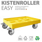 Preview: KISTENROLLER EASY 600x400 RAL 1021 gelb